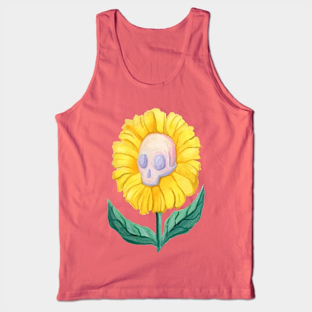 skullflower Tank Top by terastar